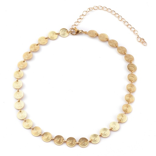 [X-NJEW-JN03361] Greek style, 18K gold plated necklace