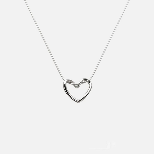 [N23724] Titanium Steel Heart Necklace