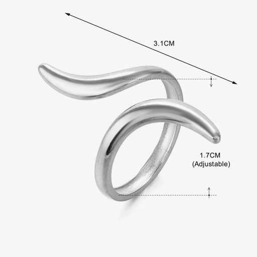 [ring60] Stainless Steel Open Ring