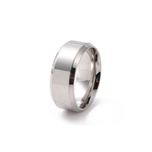 Stainless Steel Wide Band Ring - Size #7