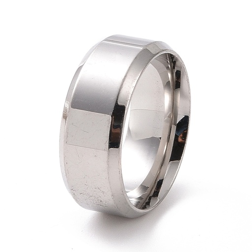 Stainless Steel Ring Wide Band - Size #7
