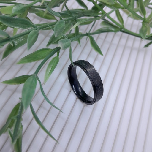 Textured Black Stainless Steel Ring - size #11