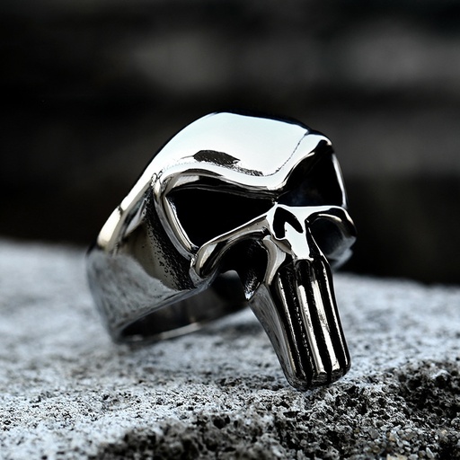 [ASUG11777] Solid Stainless Steel Skull Ring - Size #10